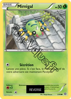Carte Pokémon Spinarak  Reverse n°5 de la série Origines Antiques