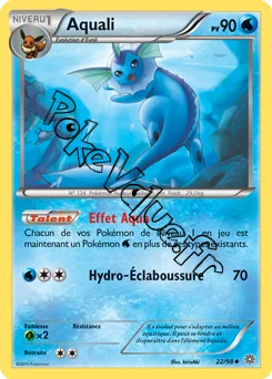 Carte Pokémon Vaporeon  n°22 de la série Origines Antiques