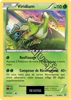 Carte Pokémon Viridium  Reverse n°12 de la série Origines Antiques