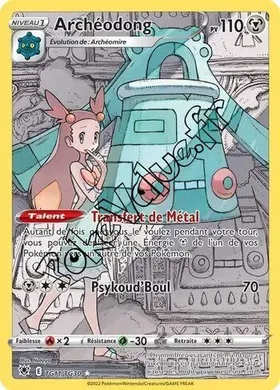 Carte Pokémon Archéodong  n°TG11 de la série Astres Radieux