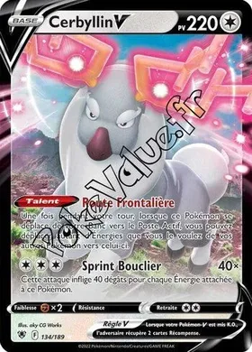 Carte Pokémon Cerbyllin V  n°134 de la série Astres Radieux