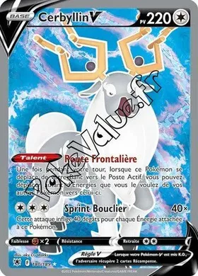 Carte Pokémon Cerbyllin V  n°180 de la série Astres Radieux