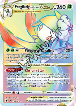 Carte Pokémon Fragilady de Hisui VSTAR  n°190 de la série Astres Radieux