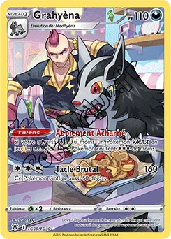Carte Pokémon Grahyèna  n°TG09 de la série Astres Radieux