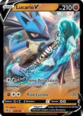 Carte Pokémon Lucario V  n°078 de la série Astres Radieux