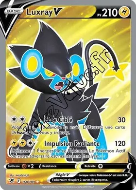 Carte Pokémon Luxray V  n°168 de la série Astres Radieux