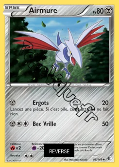 Carte Pokémon Airmure Reverse n°95 de la série Frontières Franchies