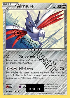 Carte Pokémon Airmure Reverse n°96 de la série Frontières Franchies