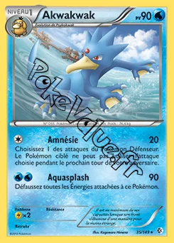 Carte Pokémon Akwakwak n°35 de la série Frontières Franchies