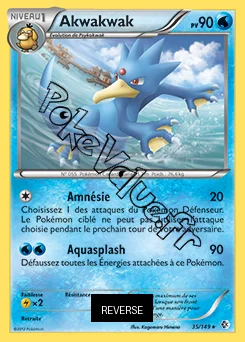 Carte Pokémon Akwakwak Reverse n°35 de la série Frontières Franchies