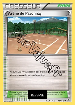 Carte Pokémon Arène de Pavonnay Reverse n°127 de la série Frontières Franchies