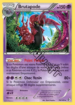 Carte Pokémon Brutapode n°74 de la série Frontières Franchies