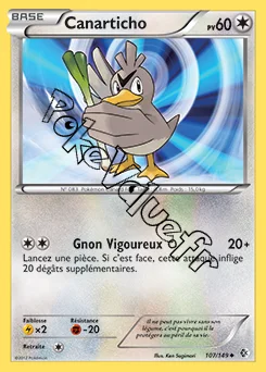 Carte Pokémon Canarticho n°107 de la série Frontières Franchies
