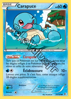 Carte Pokémon Carapuce n°29 de la série Frontières Franchies