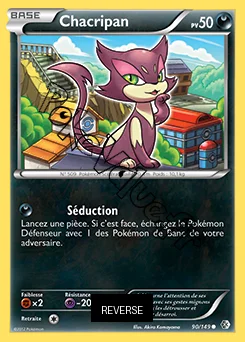 Carte Pokémon Chacripan Reverse n°90 de la série Frontières Franchies