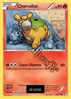 Carte Pokémon Chamallot Reverse n°21 de la série Frontières Franchies