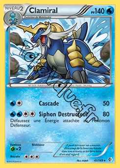 Carte Pokémon Clamiral n°41 de la série Frontières Franchies