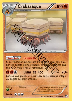 Carte Pokémon Crabaraque n°85 de la série Frontières Franchies