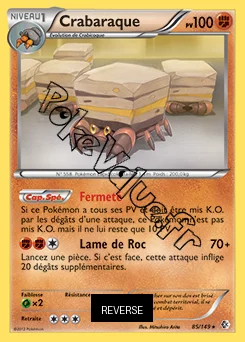 Carte Pokémon Crabaraque Reverse n°85 de la série Frontières Franchies