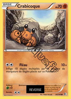 Carte Pokémon Crabicoque Reverse n°84 de la série Frontières Franchies