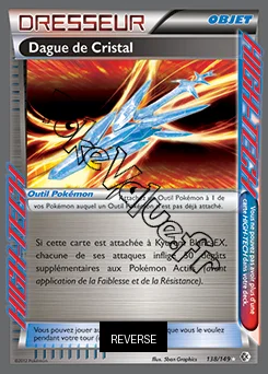 Carte Pokémon Dague de Cristal Reverse n°138 de la série Frontières Franchies