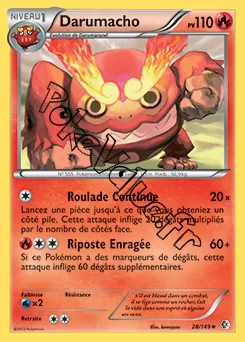 Carte Pokémon Darumacho n°28 de la série Frontières Franchies