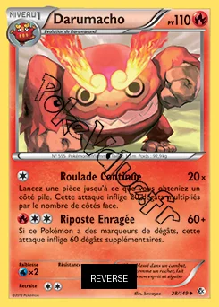 Carte Pokémon Darumacho Reverse n°28 de la série Frontières Franchies