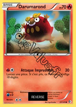 Carte Pokémon Darumarond Reverse n°27 de la série Frontières Franchies