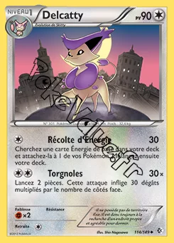 Carte Pokémon Delcatty  n°114 de la série Frontières Franchies