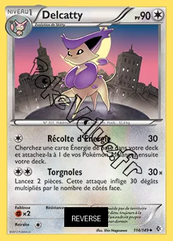 Carte Pokémon Delcatty  Reverse n°114 de la série Frontières Franchies
