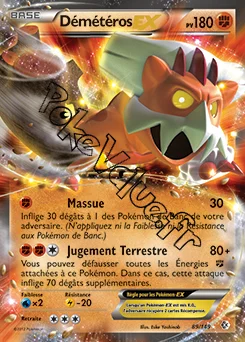 Carte Pokémon Démétéros EX n°89 de la série Frontières Franchies