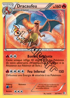 Carte Pokémon Dracaufeu n°20 de la série Frontières Franchies
