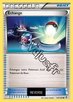 Carte Pokémon Échange Reverse n°135 de la série Frontières Franchies