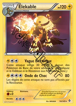 Carte Pokémon Élekable n°54 de la série Frontières Franchies