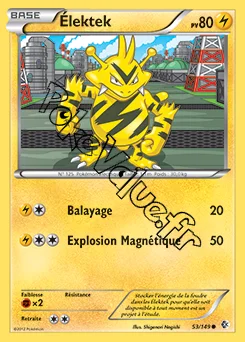 Carte Pokémon Élektek n°53 de la série Frontières Franchies