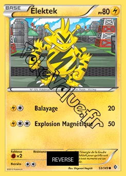 Carte Pokémon Élektek Reverse n°53 de la série Frontières Franchies