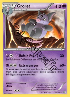 Carte Pokémon Groret  n°60 de la série Frontières Franchies