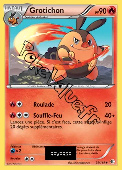 Carte Pokémon Grotichon Reverse n°25 de la série Frontières Franchies