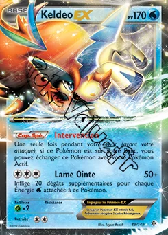 Carte Pokémon Keldeo EX  n°49 de la série Frontières Franchies