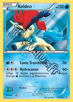 Carte Pokémon Keldeo  n°47 de la série Frontières Franchies