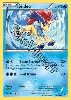 Carte Pokémon Keldeo  n°48 de la série Frontières Franchies