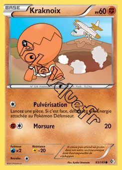 Carte Pokémon Kraknoix n°83 de la série Frontières Franchies