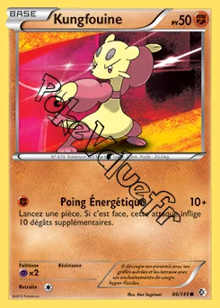 Carte Pokémon Kungfouine  n°86 de la série Frontières Franchies