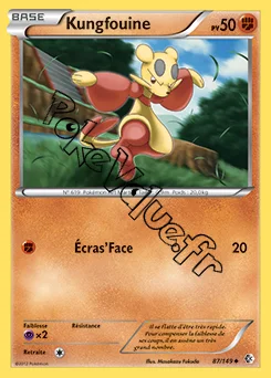Carte Pokémon Kungfouine  n°87 de la série Frontières Franchies
