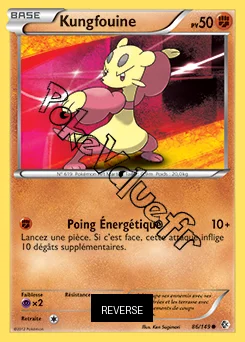Carte Pokémon Kungfouine  Reverse n°86 de la série Frontières Franchies