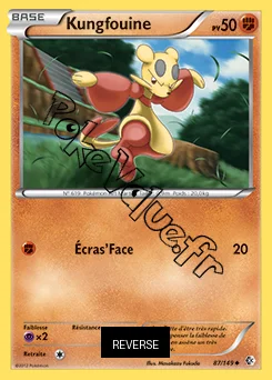 Carte Pokémon Kungfouine  Reverse n°87 de la série Frontières Franchies