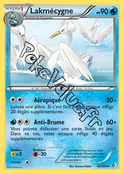 Carte Pokémon Lakmécygne n°43 de la série Frontières Franchies