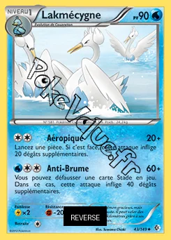 Carte Pokémon Lakmécygne Reverse n°43 de la série Frontières Franchies