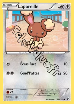 Carte Pokémon Laporeille n°116 de la série Frontières Franchies