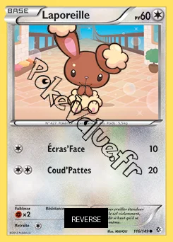 Carte Pokémon Laporeille Reverse n°116 de la série Frontières Franchies